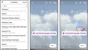 Instagram Location Stickers in Story 2