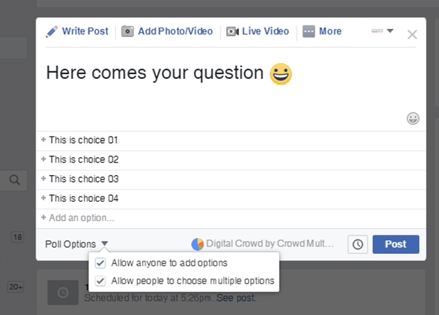 Poll on Facebook Group